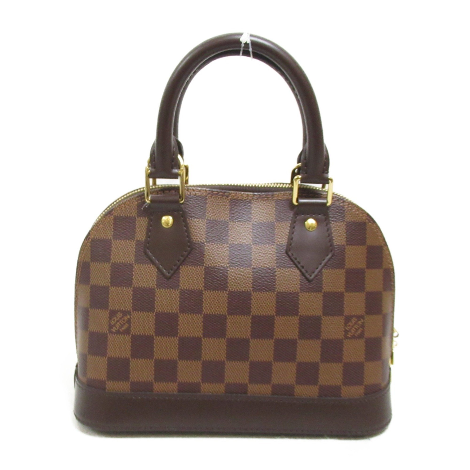 LOUIS VUITTON Alma BB 2way Shoulder Bag Brown Ebene Damier PVC coated canvas N41221