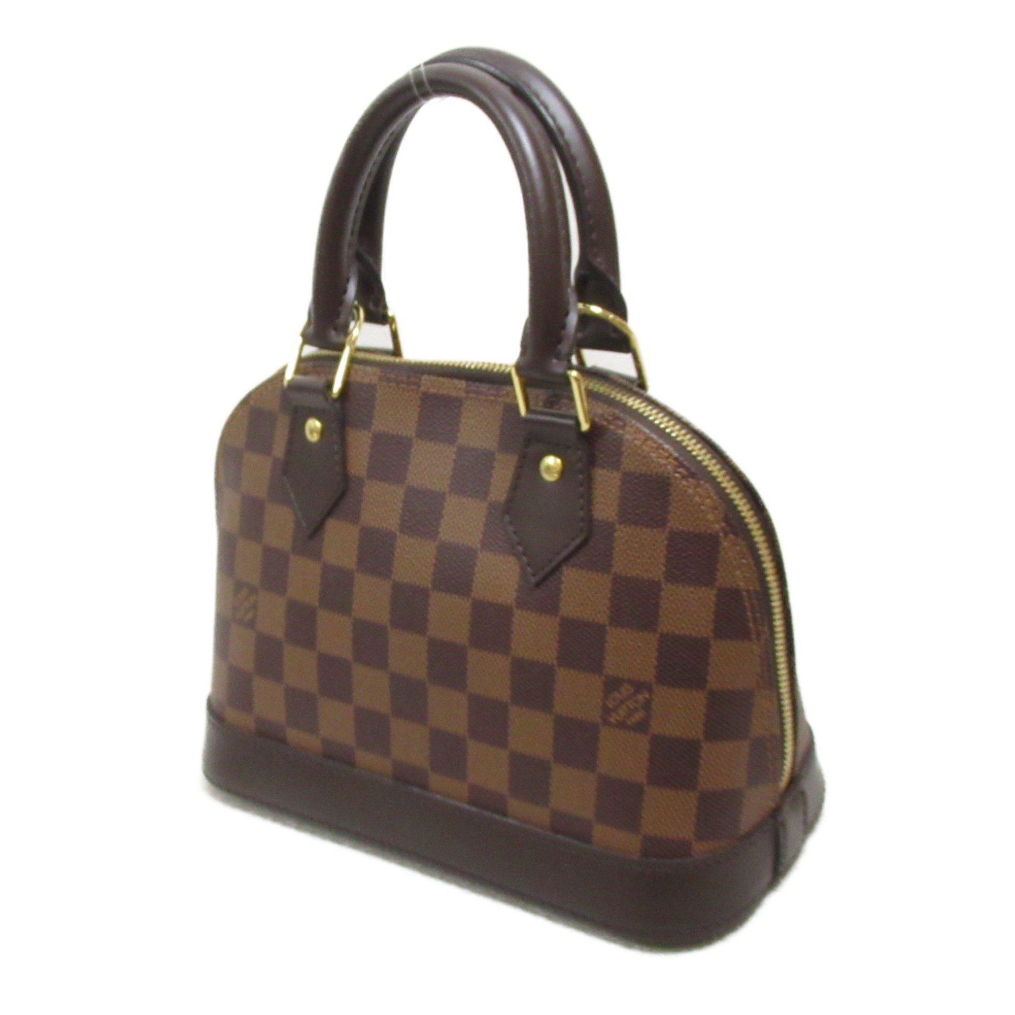 LOUIS VUITTON Alma BB 2way Shoulder Bag Brown Ebene Damier PVC coated canvas N41221