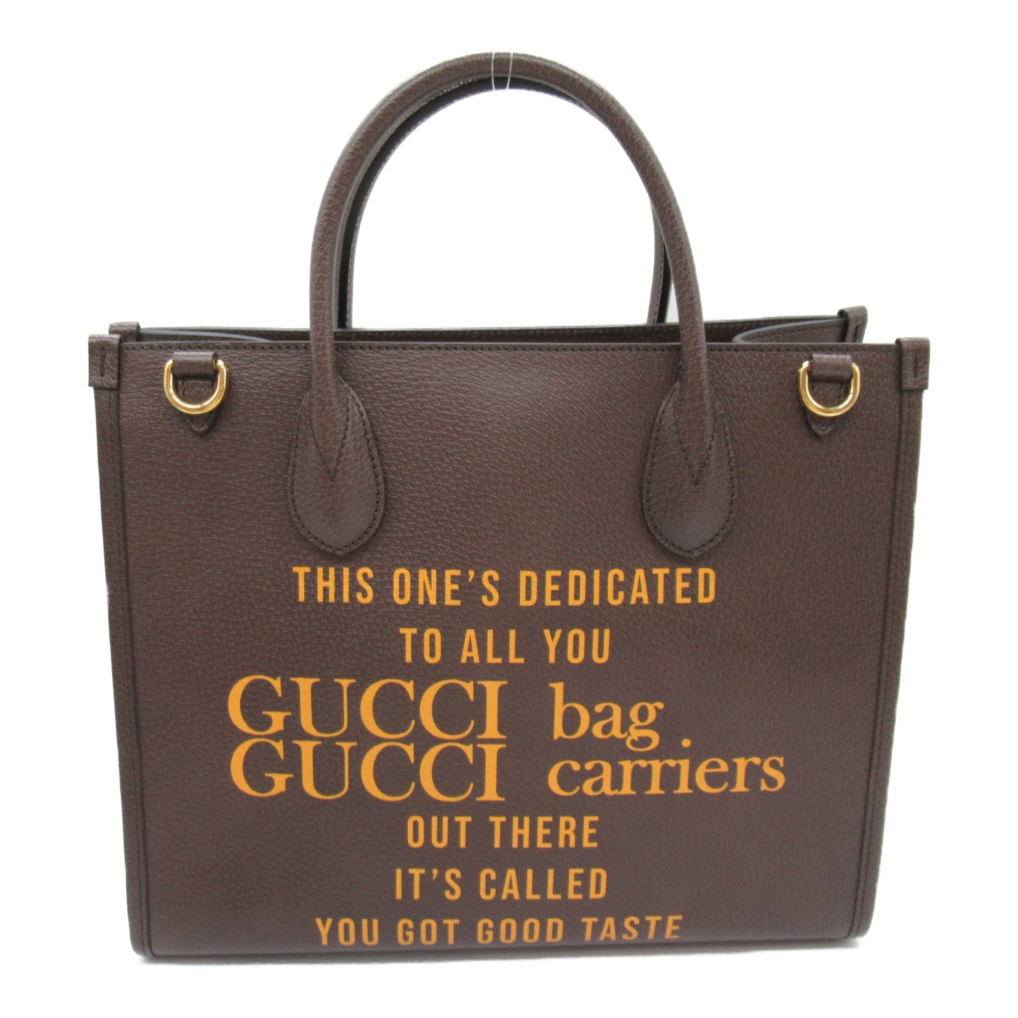 GUCCI GUCCI 100 2Way Tote Brown GG canvas 680956