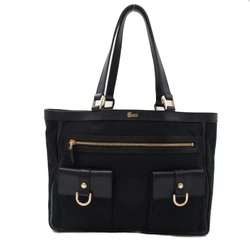 GUCCI Tote Bag Black GG canvas 146247