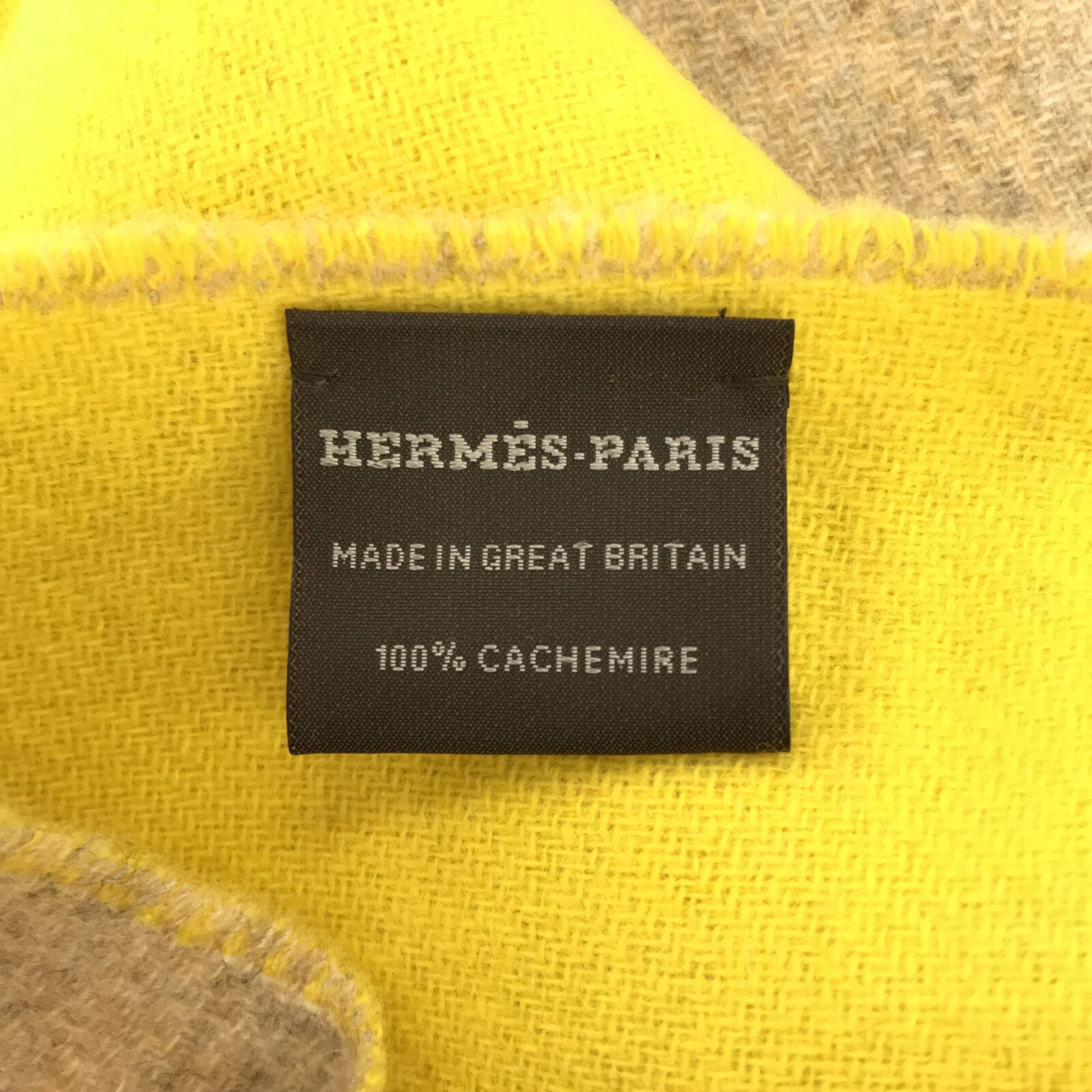 HERMES Chaine d'Ankle Fuller Yellow cashmere