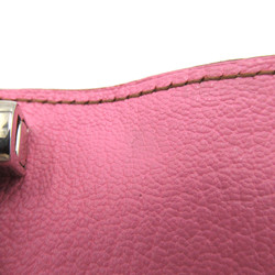 HERMES Bearn key holder 6-row Pink Shave leather