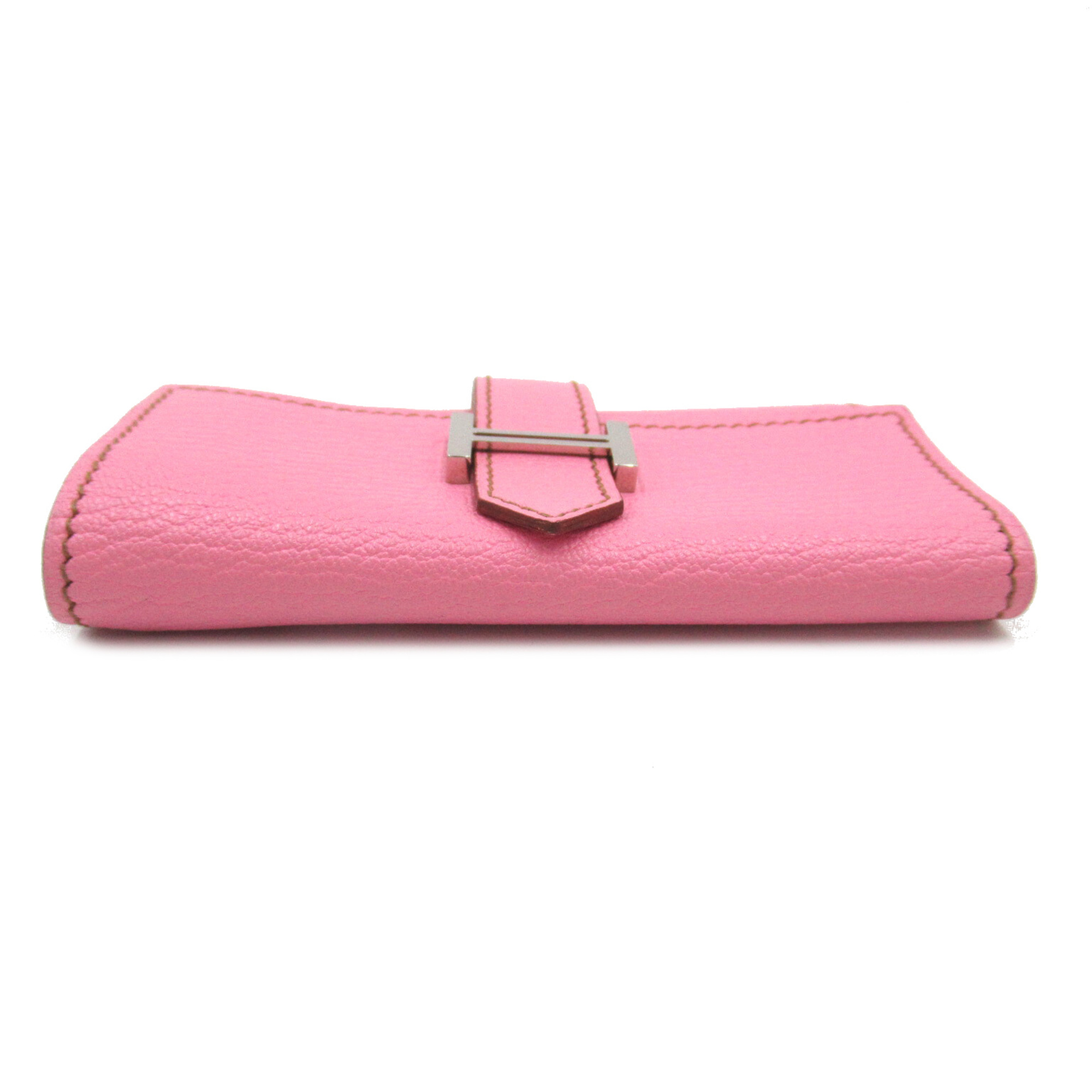 HERMES Bearn key holder 6-row Pink Shave leather