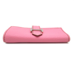 HERMES Bearn key holder 6-row Pink Shave leather