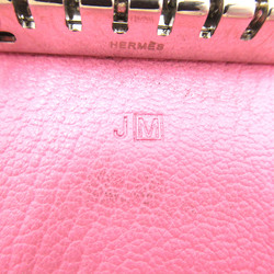 HERMES Bearn key holder 6-row Pink Shave leather