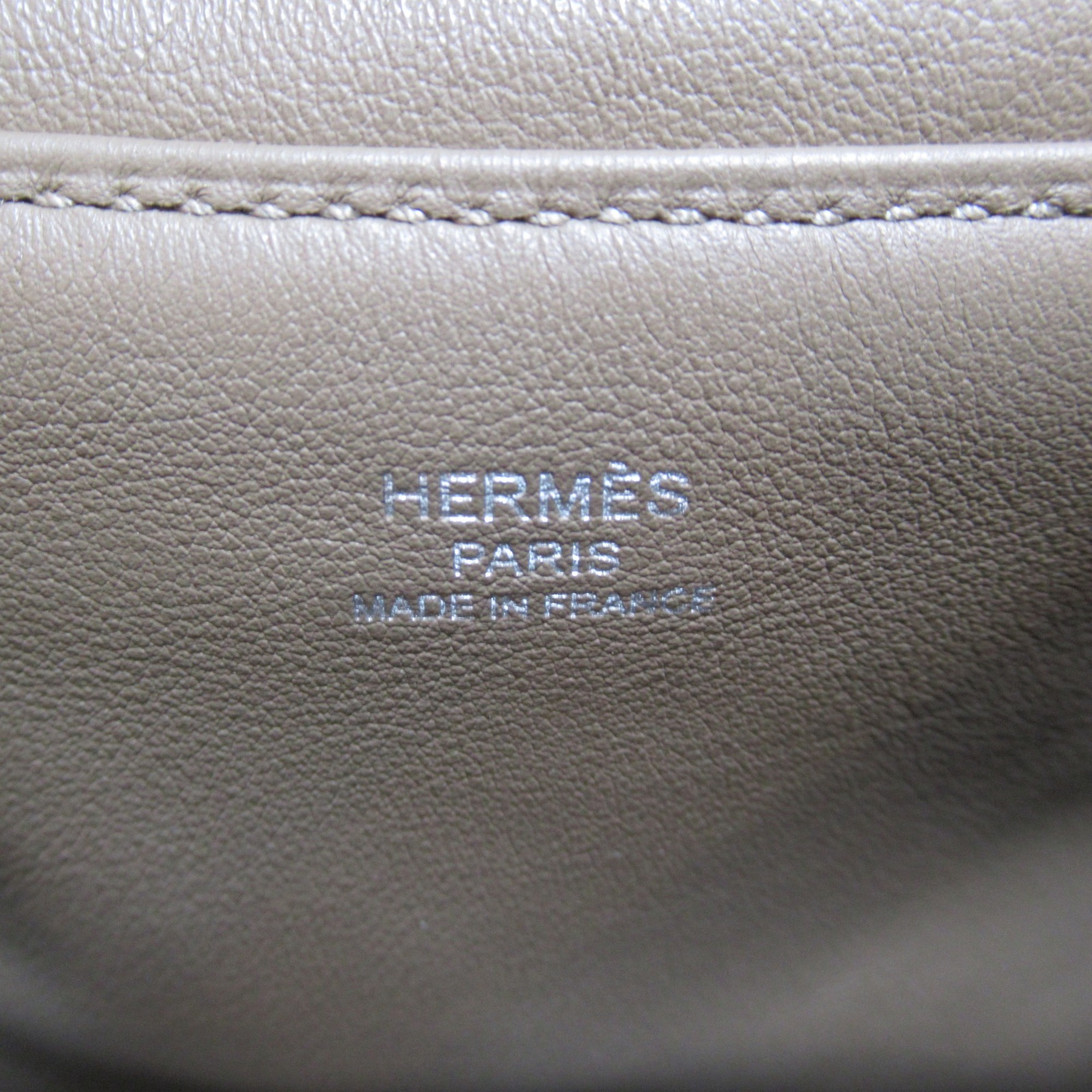 HERMES Lindy Mini Shoulder Bag Brown Etoupe Grey Grizzly leather leather Grizzly leather/Swift leather