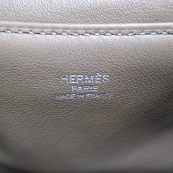 HERMES Lindy Mini Shoulder Bag Brown Etoupe Grey Grizzly leather leather Grizzly leather/Swift leather