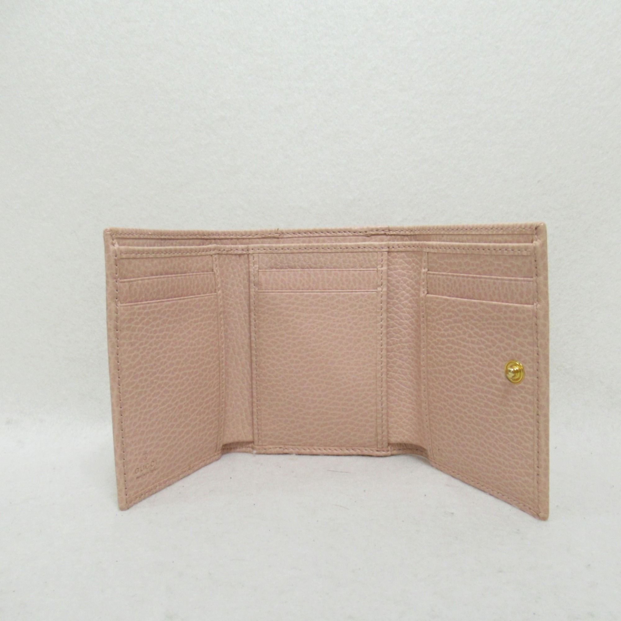 GUCCI Double SidedWallet Pink leather 474746