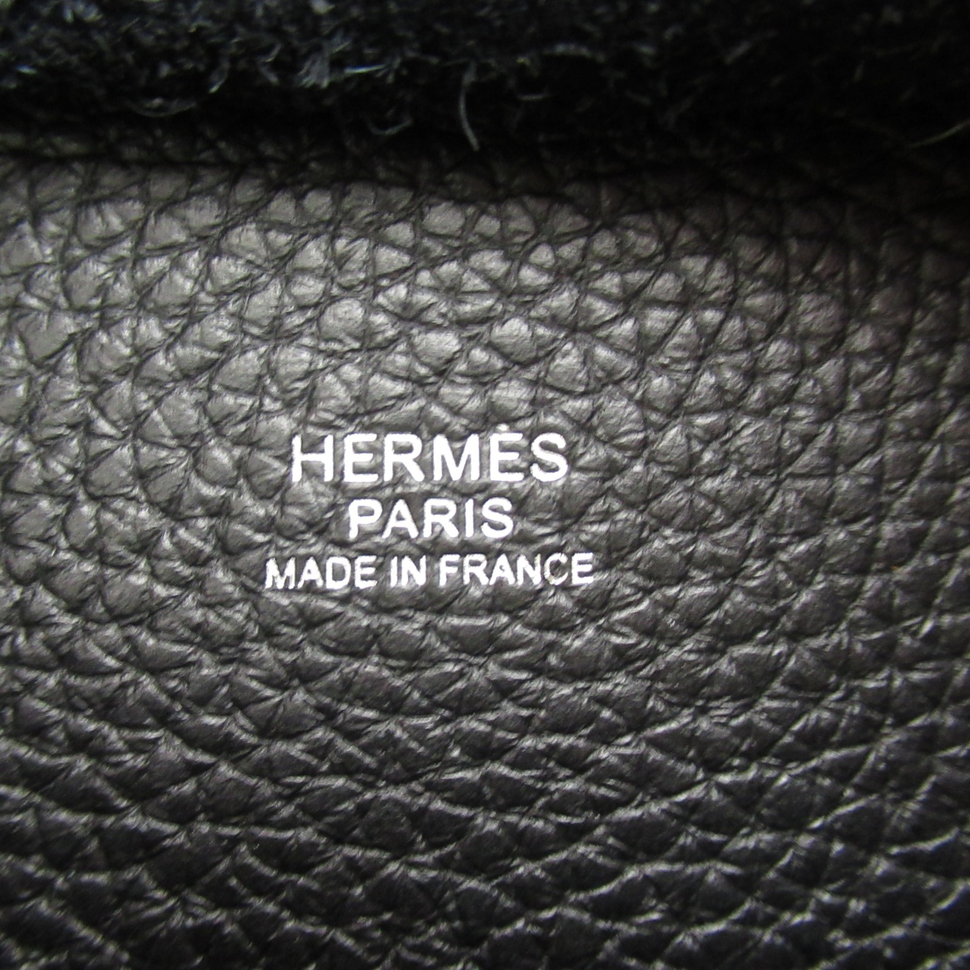 HERMES Picotin Rock MM Black Tote Bag Black Noir Taurillon Clemence leather