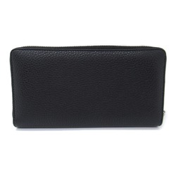 GUCCI Round long wallet Black leather 473928