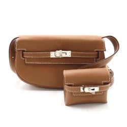 HERMES Kelly Move Gold Brown Gold Vaux Swift leather leather