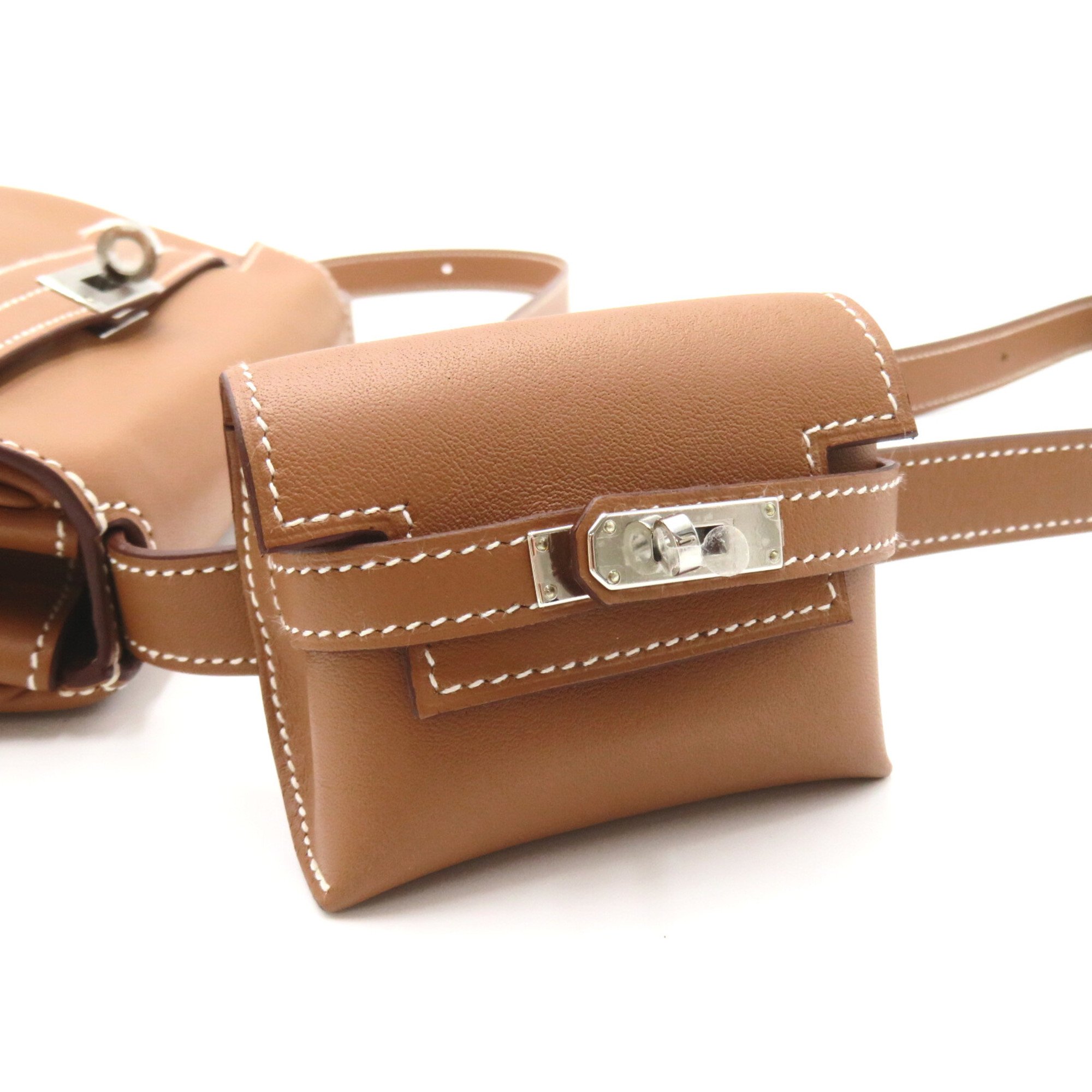 HERMES Kelly Move Gold Brown Gold Vaux Swift leather leather