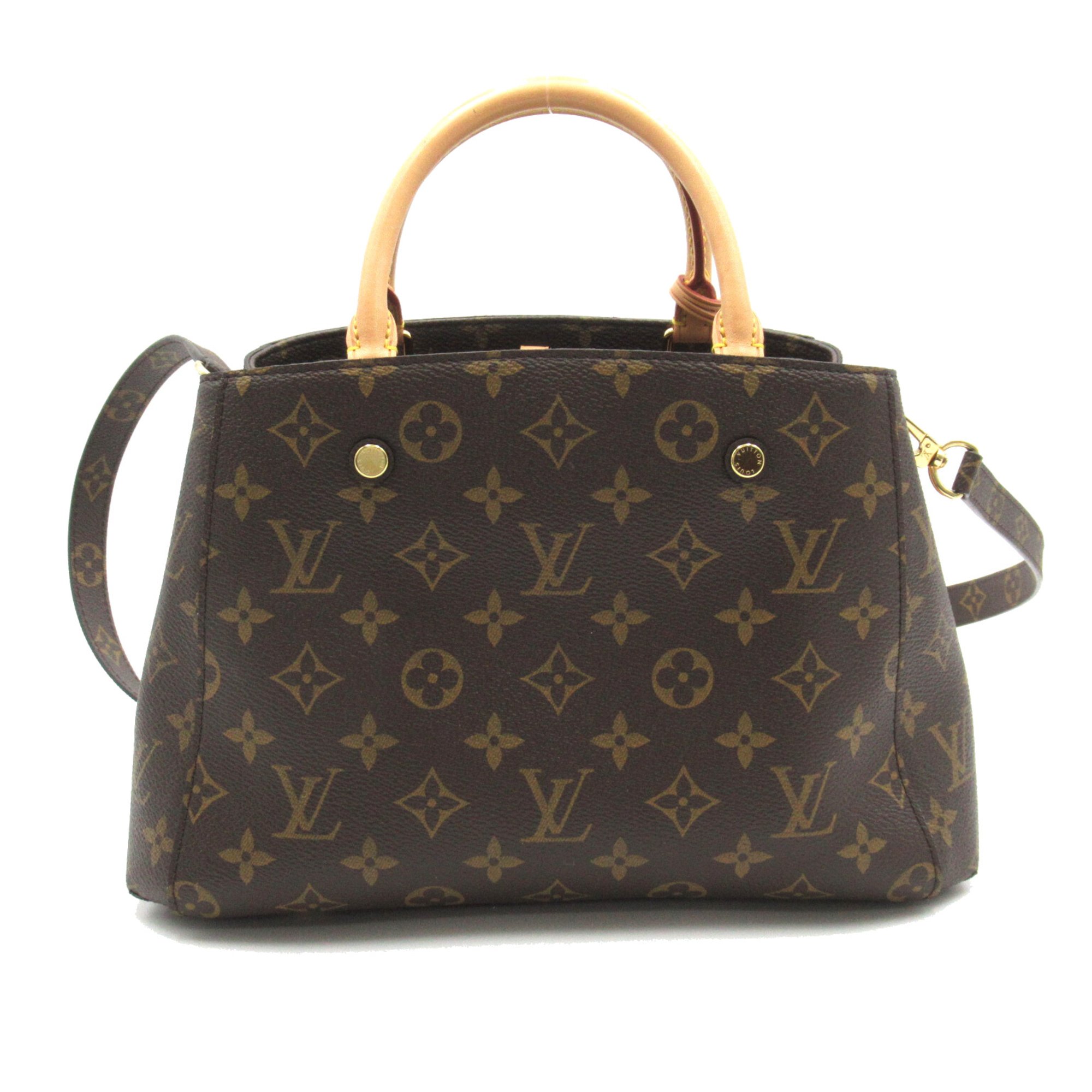 LOUIS VUITTON Montaigne BB Tote Bag Brown Monogram PVC coated canvas M41055