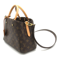 LOUIS VUITTON Montaigne BB Tote Bag Brown Monogram PVC coated canvas M41055