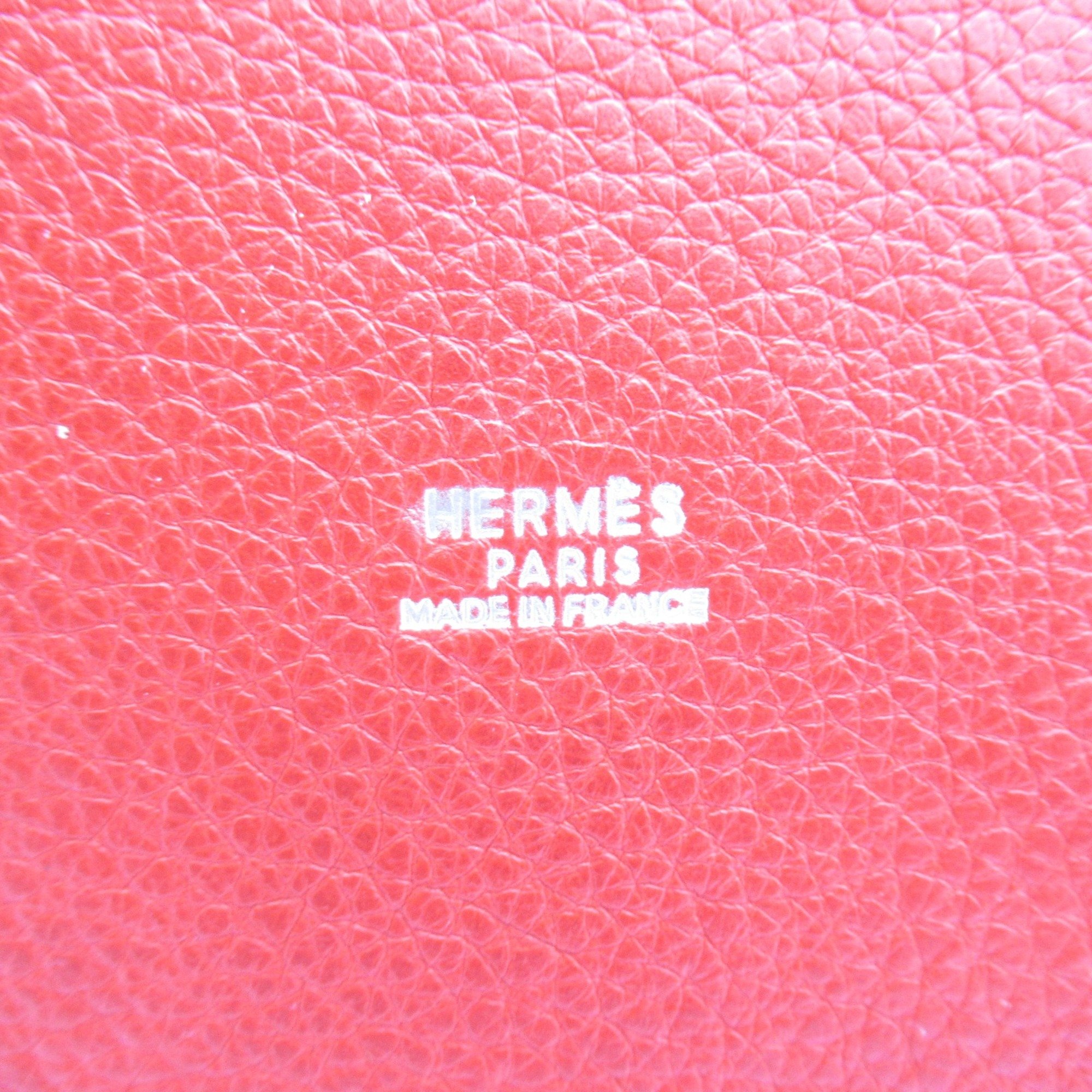 HERMES Manjoire PM Red Taurillon Clemence leather