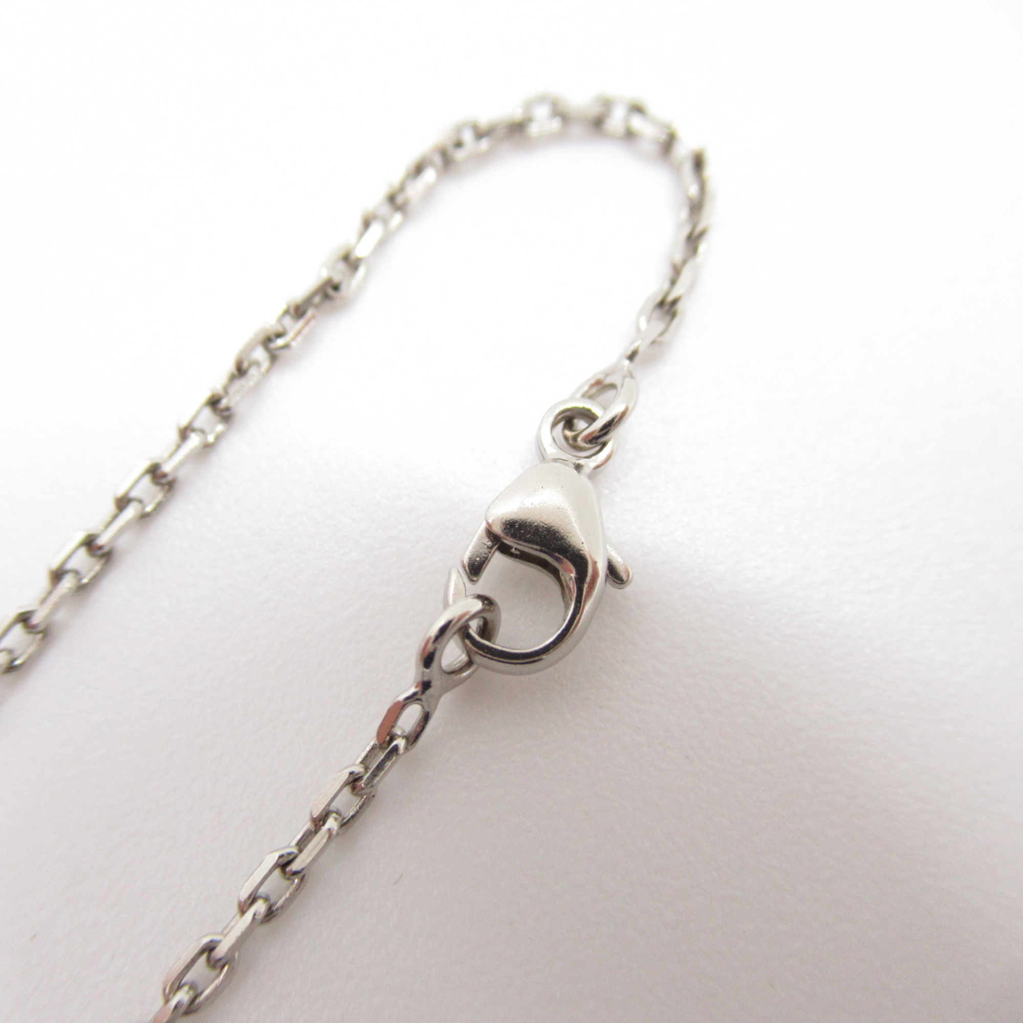 HERMES Okay Necklace Silver leather Silver