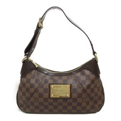 LOUIS VUITTON Thames PM Shoulder Bag Brown Ebene Damier PVC coated canvas N48180