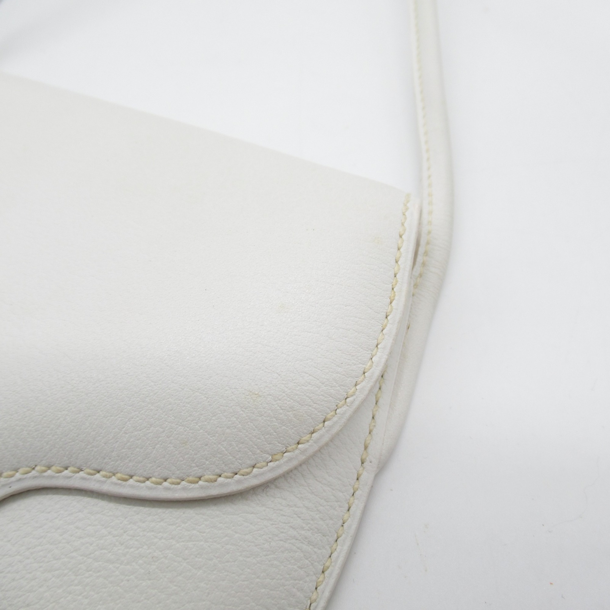 HERMES Sologne White leather