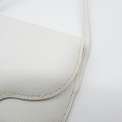 HERMES Sologne White leather