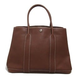 HERMES Garden Party PM Tote Bag Brown Negonda leather leather