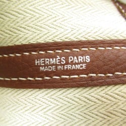 HERMES Garden Party PM Tote Bag Brown Negonda leather leather