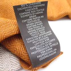 HERMES Scarf "Himalaya Dip Dye" Orange Gray cashmere Sheepskin