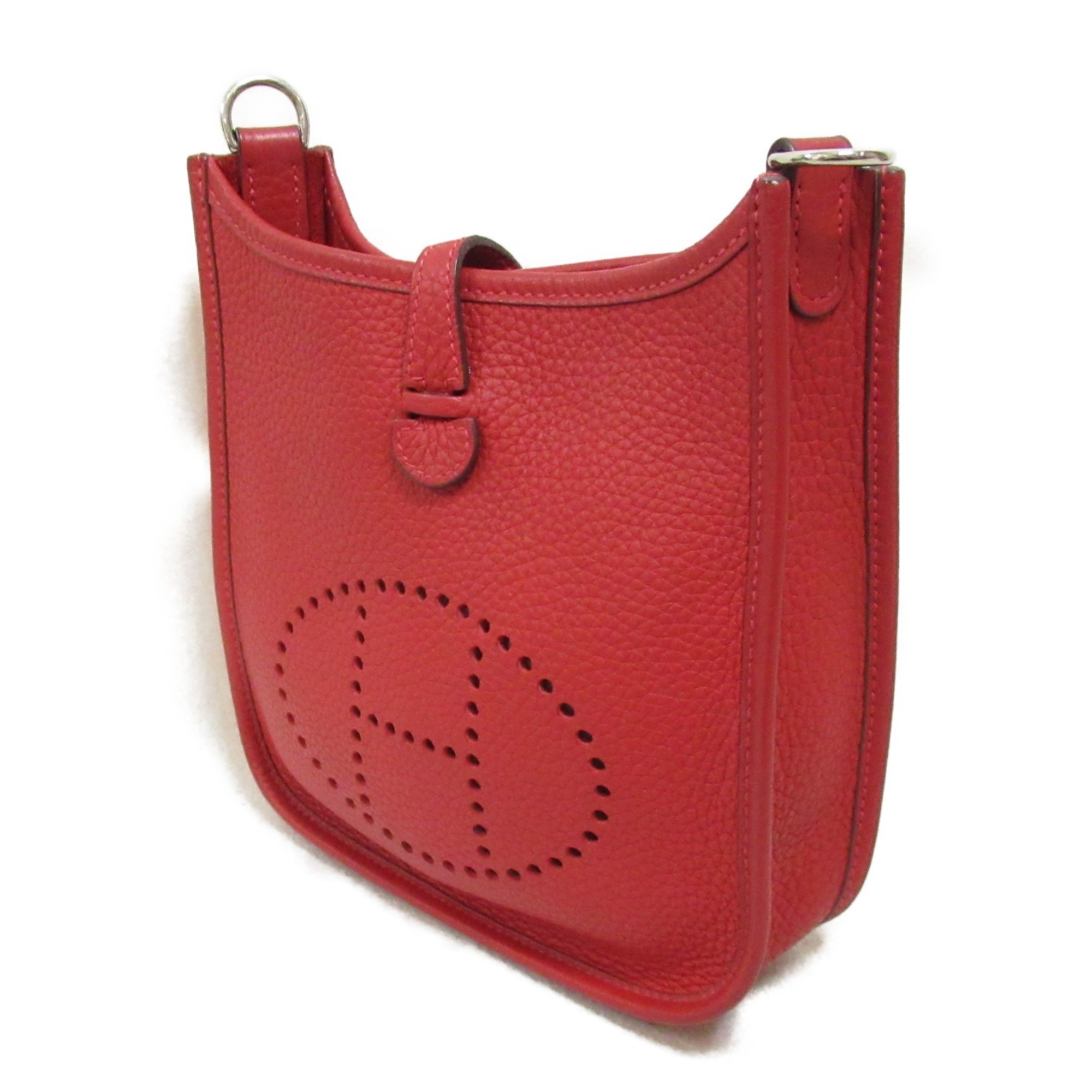 HERMES Evelyn Amazon TPM Rouge Casaque Shoulder Bag Red Rouge casaque Taurillon Clemence leather