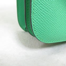 HERMES Constance Mini Comic Shoulder Bag Green leather