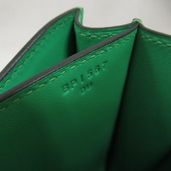 HERMES Constance Mini Comic Shoulder Bag Green leather