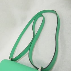 HERMES Constance Mini Comic Shoulder Bag Green leather