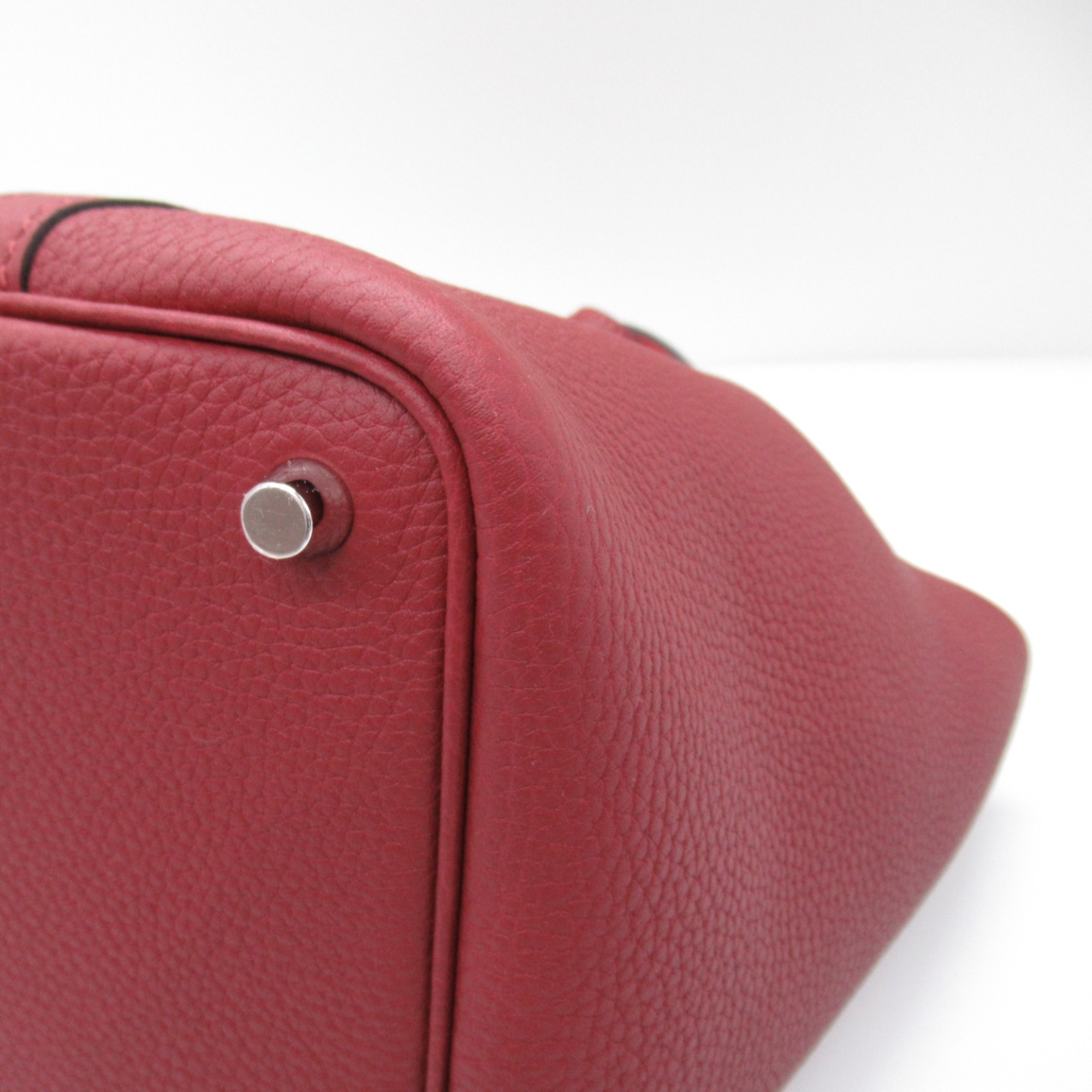 HERMES Picotin Lock PM Eclat Tote Bag Red Taurillon Clemence leather