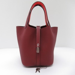 HERMES Picotin Lock PM Eclat Tote Bag Red Taurillon Clemence leather