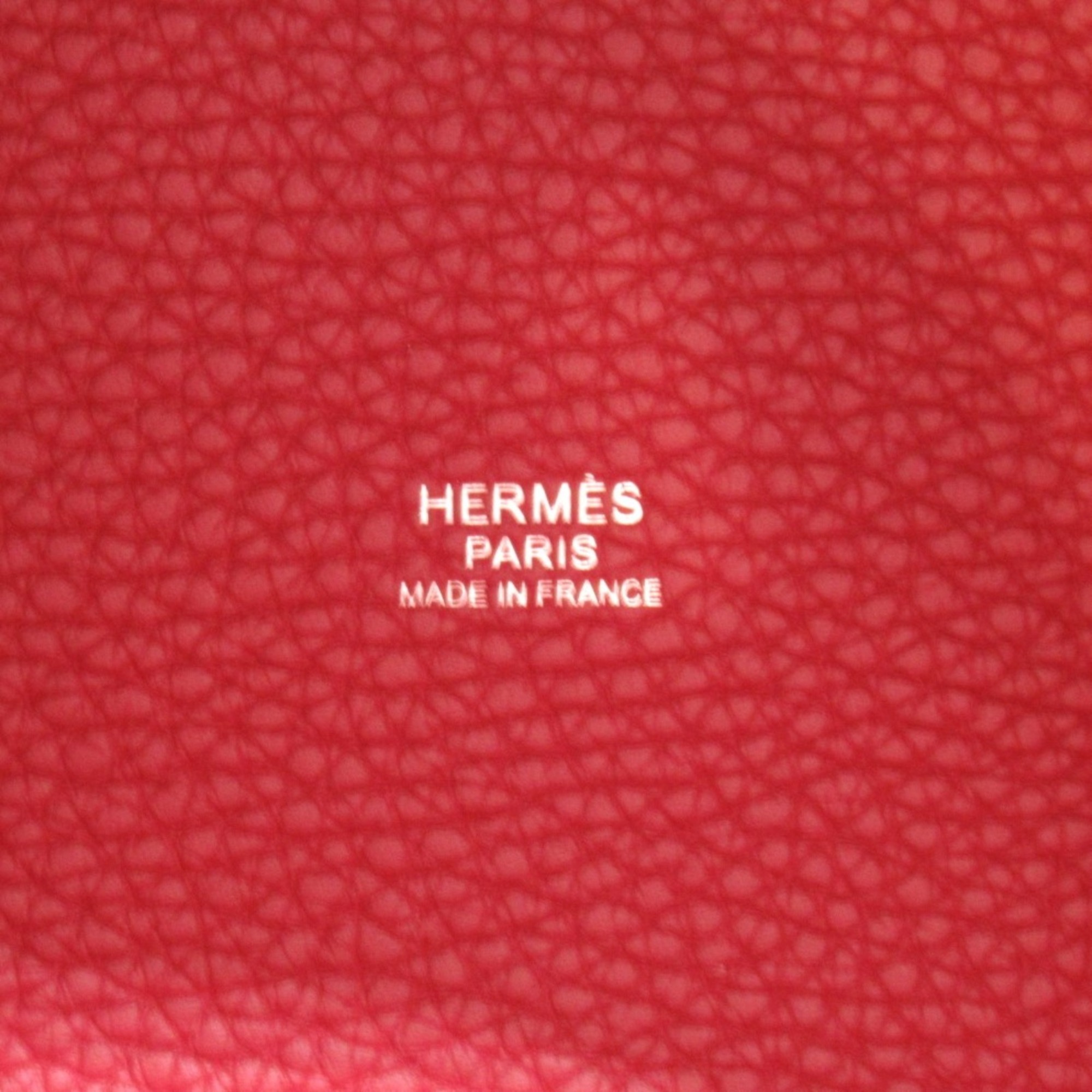 HERMES Picotin Lock PM Eclat Tote Bag Red Taurillon Clemence leather