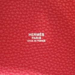 HERMES Picotin Lock PM Eclat Tote Bag Red Taurillon Clemence leather