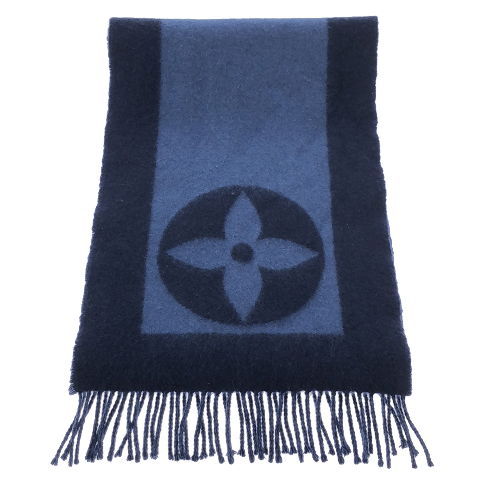 LOUIS VUITTON Scarf Navy wool M70023