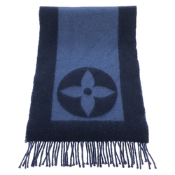 LOUIS VUITTON Scarf Navy wool M70023