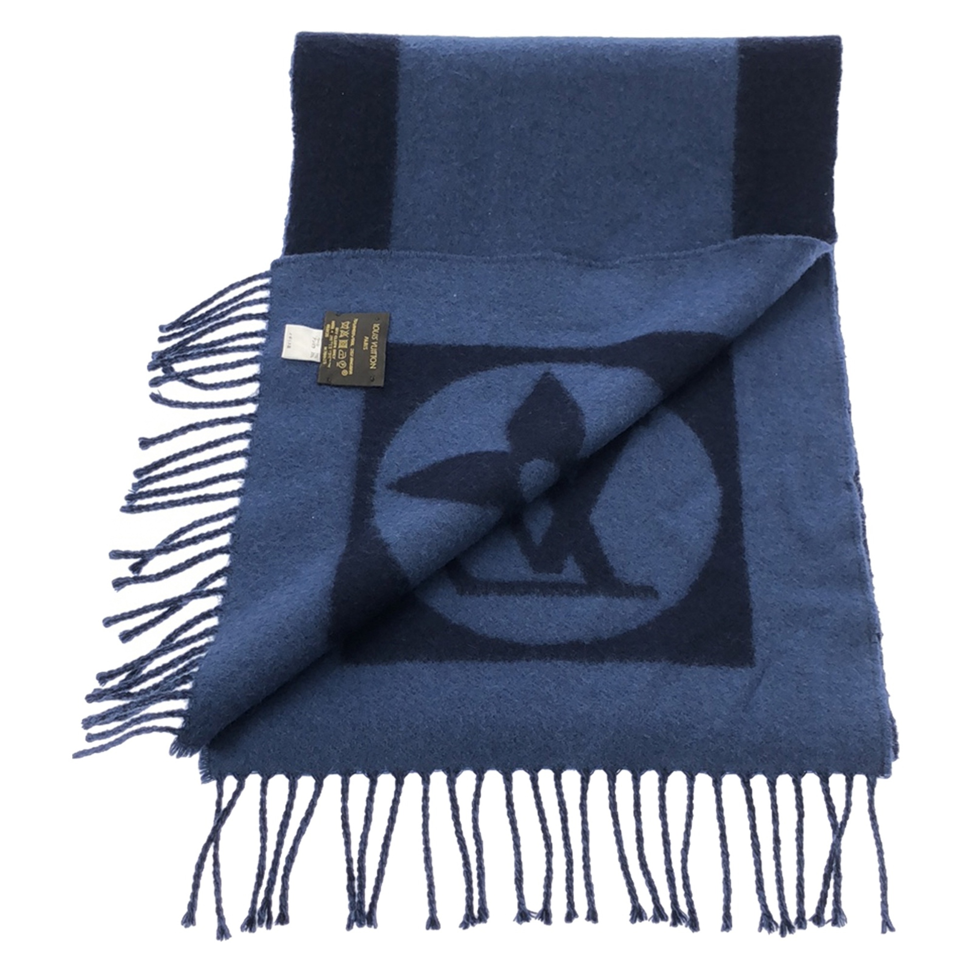 LOUIS VUITTON Scarf Navy wool M70023