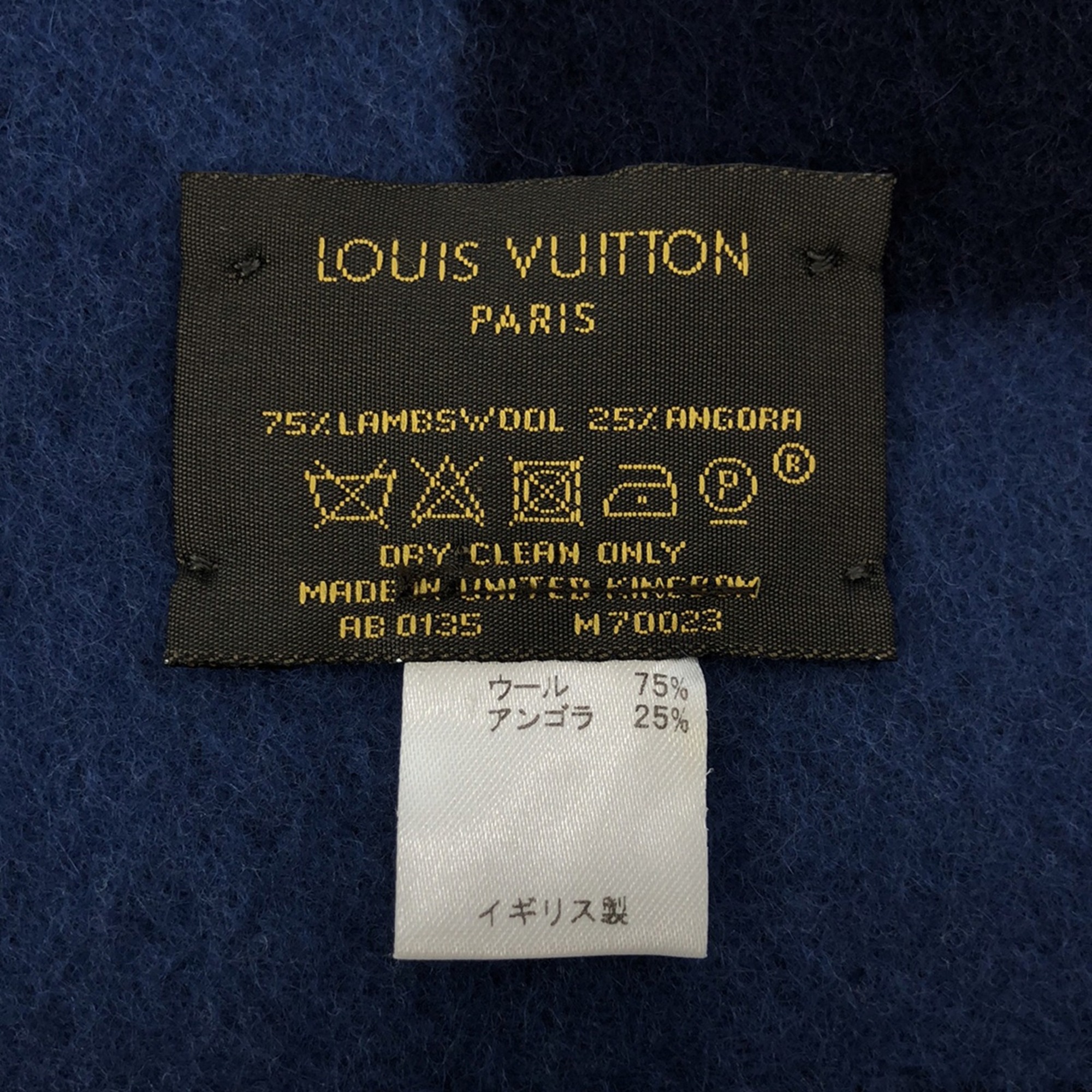 LOUIS VUITTON Scarf Navy wool M70023