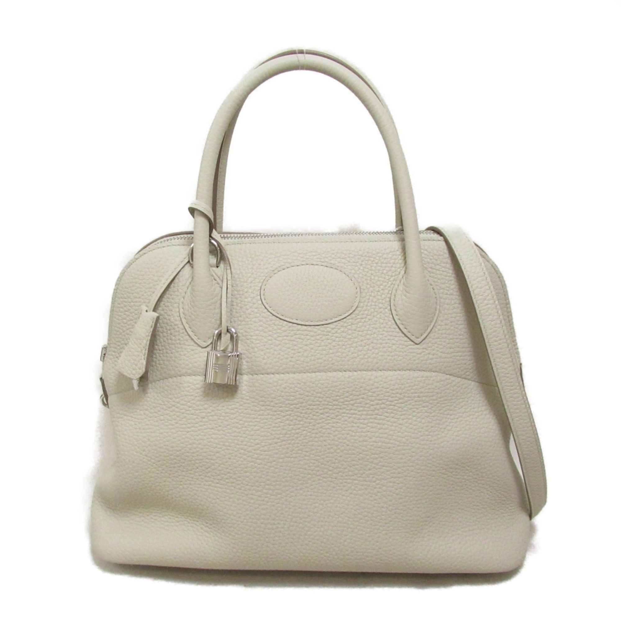 HERMES Bolide31 Craie handbag White Craie Taurillon Clemence leather