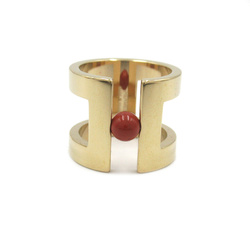 HERMES Scalf ring Gold Gold Plated