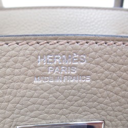 HERMES Birkin 30 handbag Gray Beige Marfa Togo leather leather