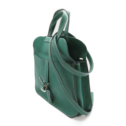 HERMES Alezan31 Shoulder Bag Green Taurillon Clemence leather