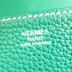 HERMES Alezan31 Shoulder Bag Green Taurillon Clemence leather