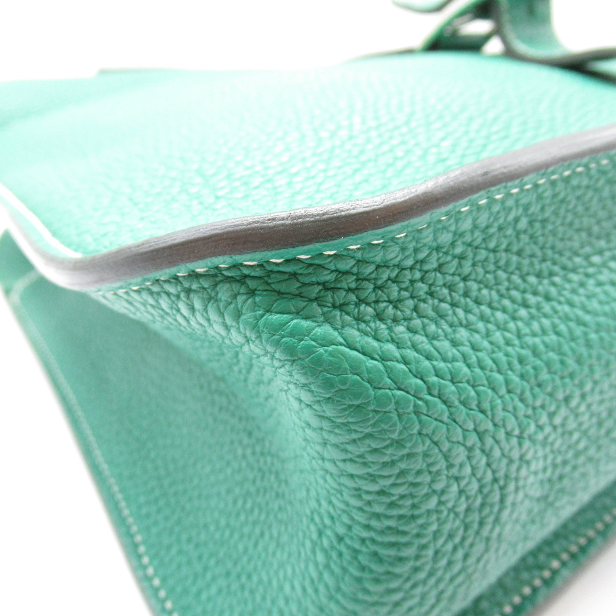 HERMES Alezan31 Shoulder Bag Green Taurillon Clemence leather