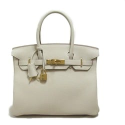 HERMES Birkin 30 Craie handbag White Craie Togo leather leather