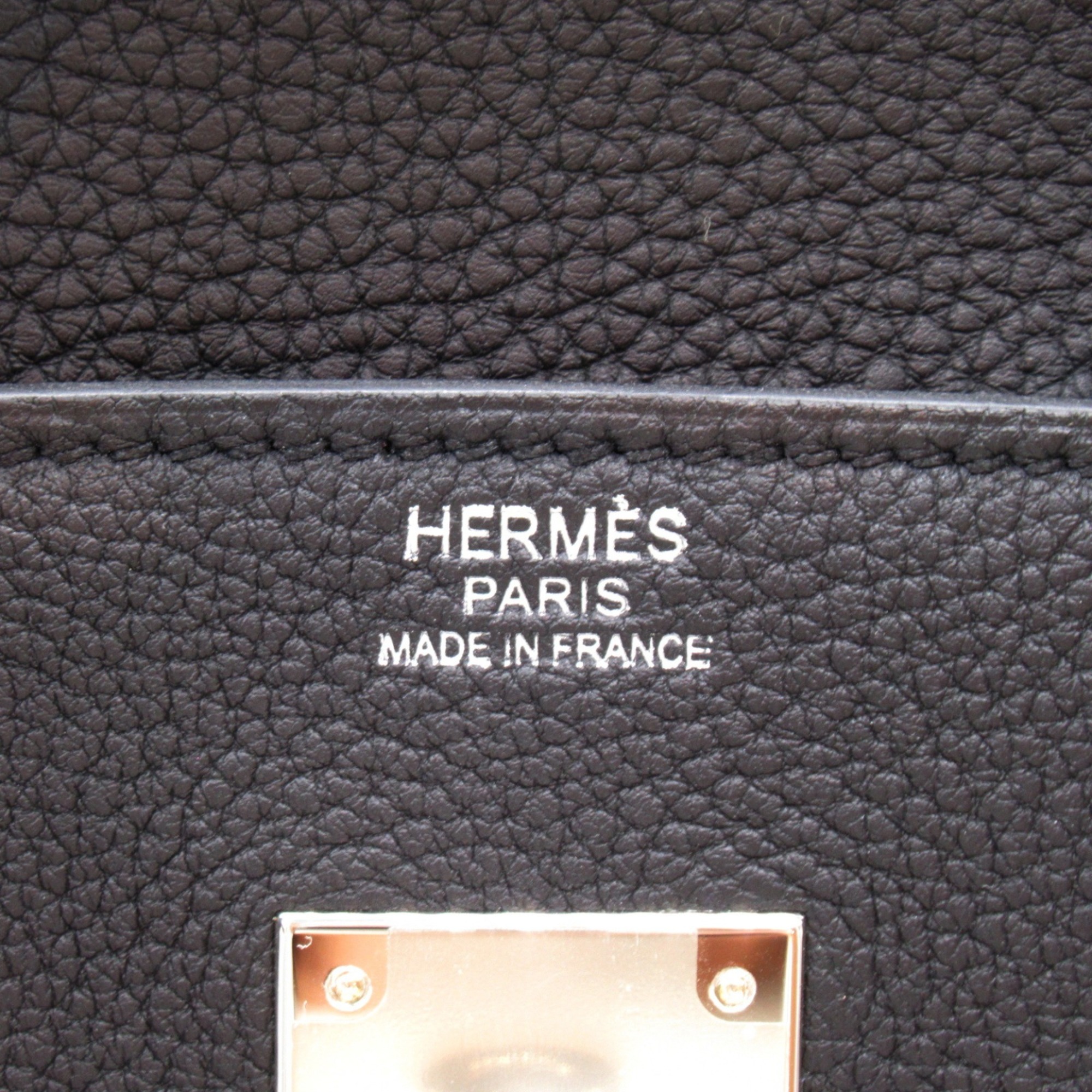 HERMES Birkin 30 Black handbag Black Noir Taurillon Clemence leather