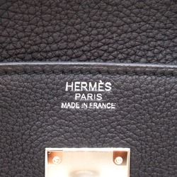 HERMES Birkin 30 Black handbag Black Noir Taurillon Clemence leather