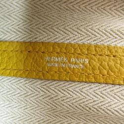 HERMES Garden Party PM Jaune Ambre Tote Bag Yellow Jaune ambre Country leather leather