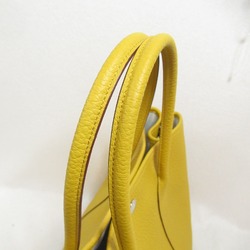 HERMES Garden Party PM Jaune Ambre Tote Bag Yellow Jaune ambre Country leather leather