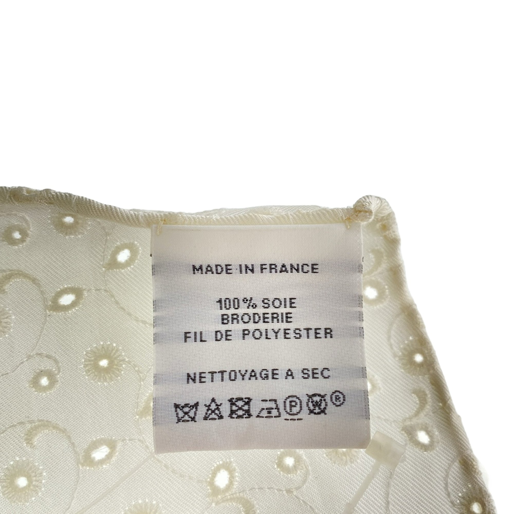 HERMES Scalf White silk